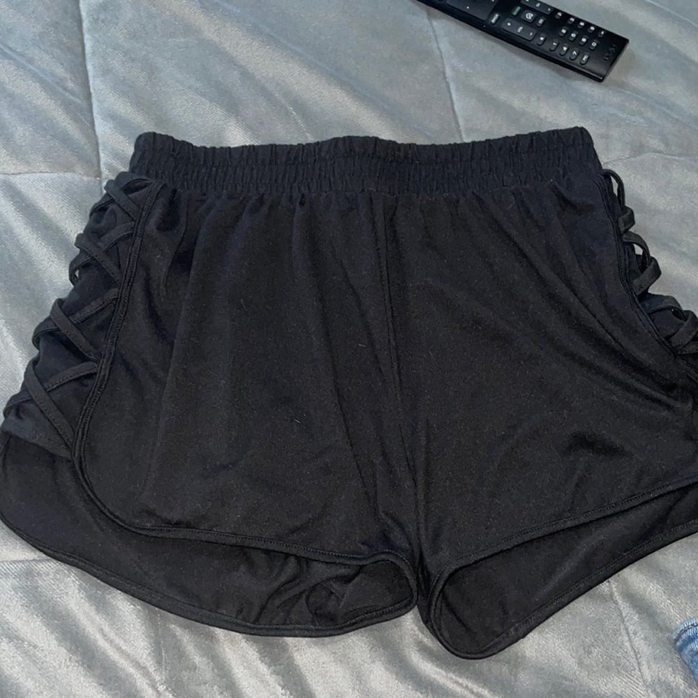 Comfy, soft, black shorts. Size small